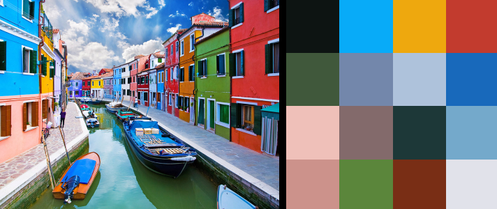 Image average colors by color quantization.